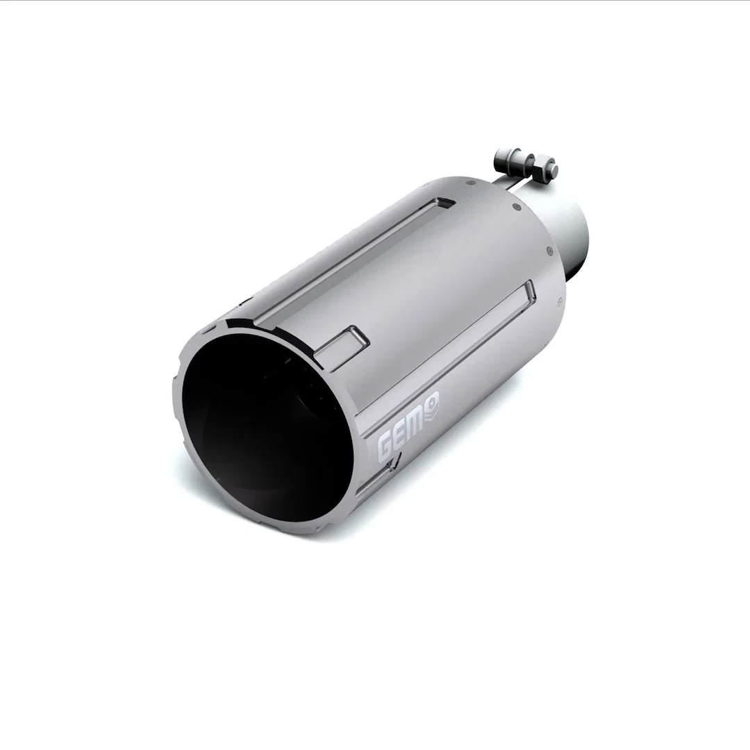 B00405 – MAXWAY INT. Exhaust Tail Pipe Tip, 4 Inch Clamp On Or Weld On 5 Inch Outlet Billet Aluminum With 304 Stainle...